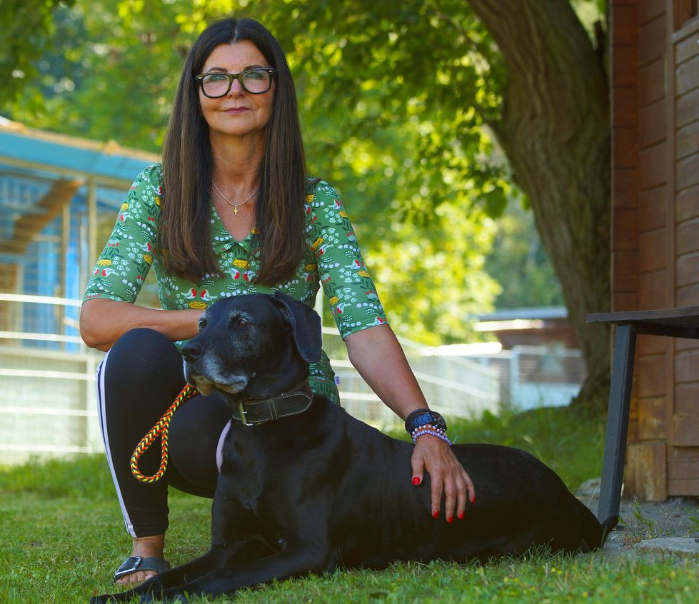 Hund Nelson mit Elke